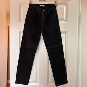 Oak and fork straight leg high wasted jeans